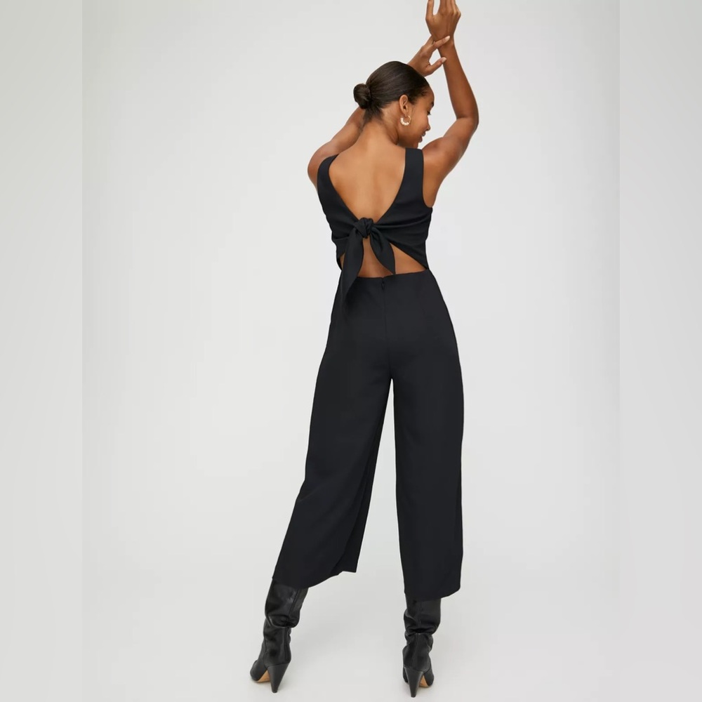 Wilfred Aritzia Crepe Ivory Ecoulememt Jumpsuit